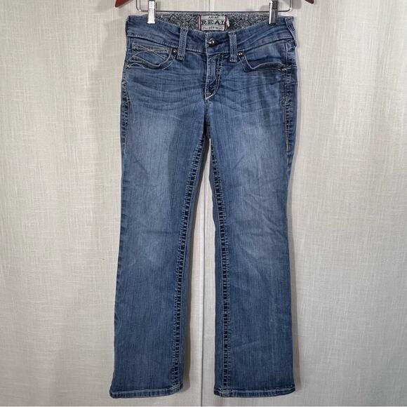 Ariat Denim - Ariat Real Denim Bootcut Embroidered Pockets Jeans Size 28S
